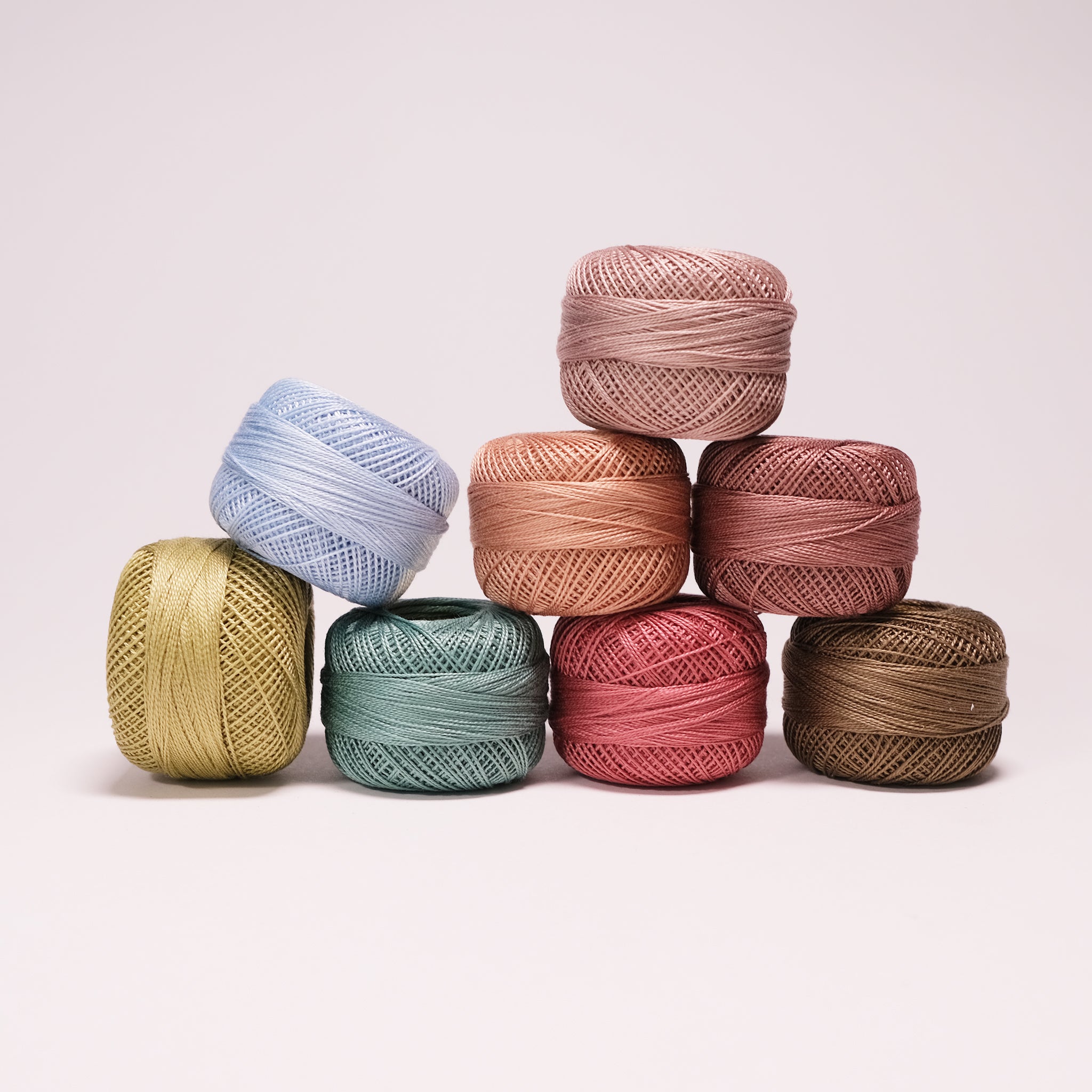 Perle Cotton Dusty Mix Thread Pack - Size 12