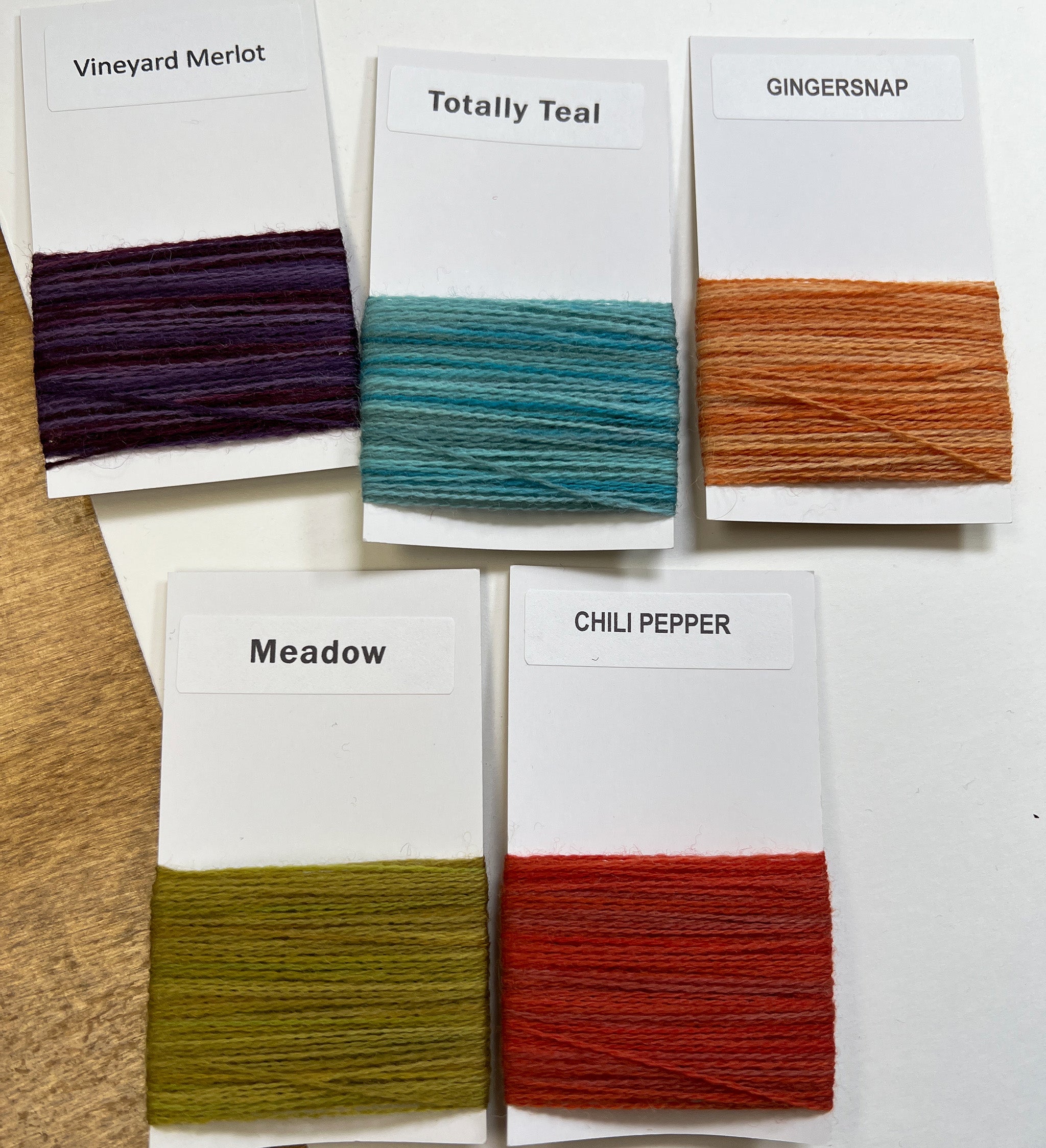 Hand Dyed 100% Wool Thread Harvest Set