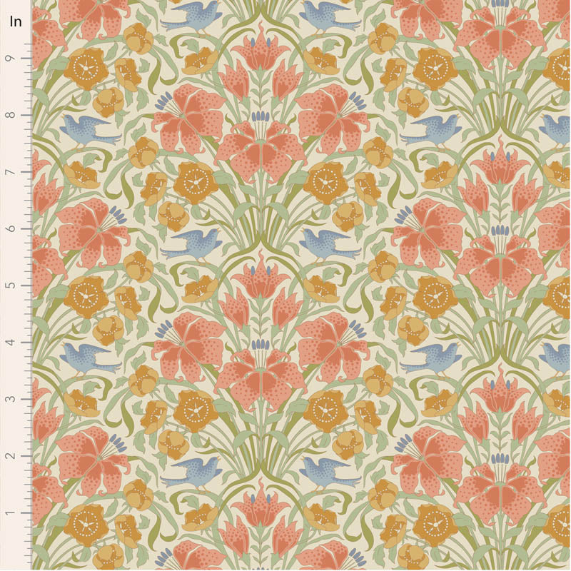 Tilda Songbird Fat Quarter Bundle (Set of 5) - Coral
