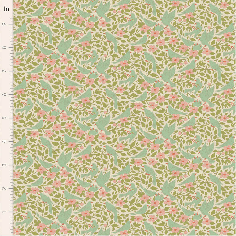 Tilda Songbird Fat Quarter Bundle (Set of 5) - Green