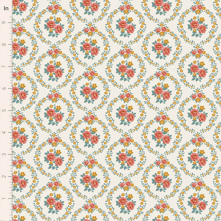 Tilda Village Life Fat Quarter Bundle (Set of 5) - Teal Green