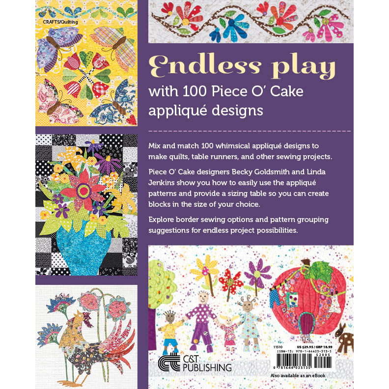 100 Whimsical Applique Designs Digital Download ebook