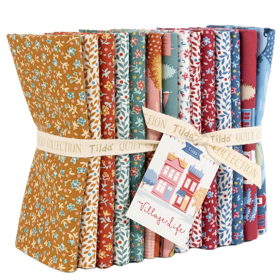 Tilda Village Life Blenders Fat Quarter Bundle (Set of 14)