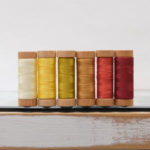 Aurifil 80wt Red to Yellow - Set of 6