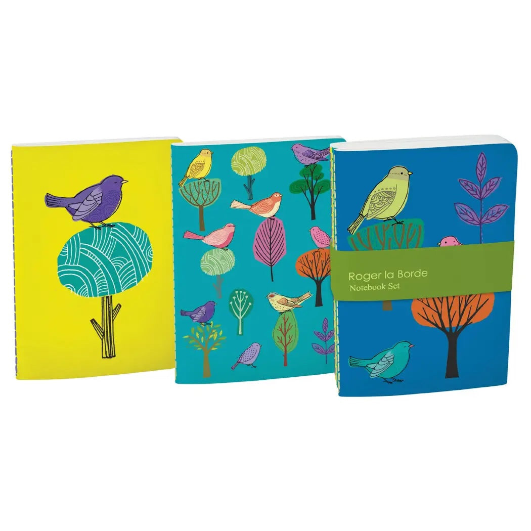 Softback Notebook (Set of 3) - Modern Birds