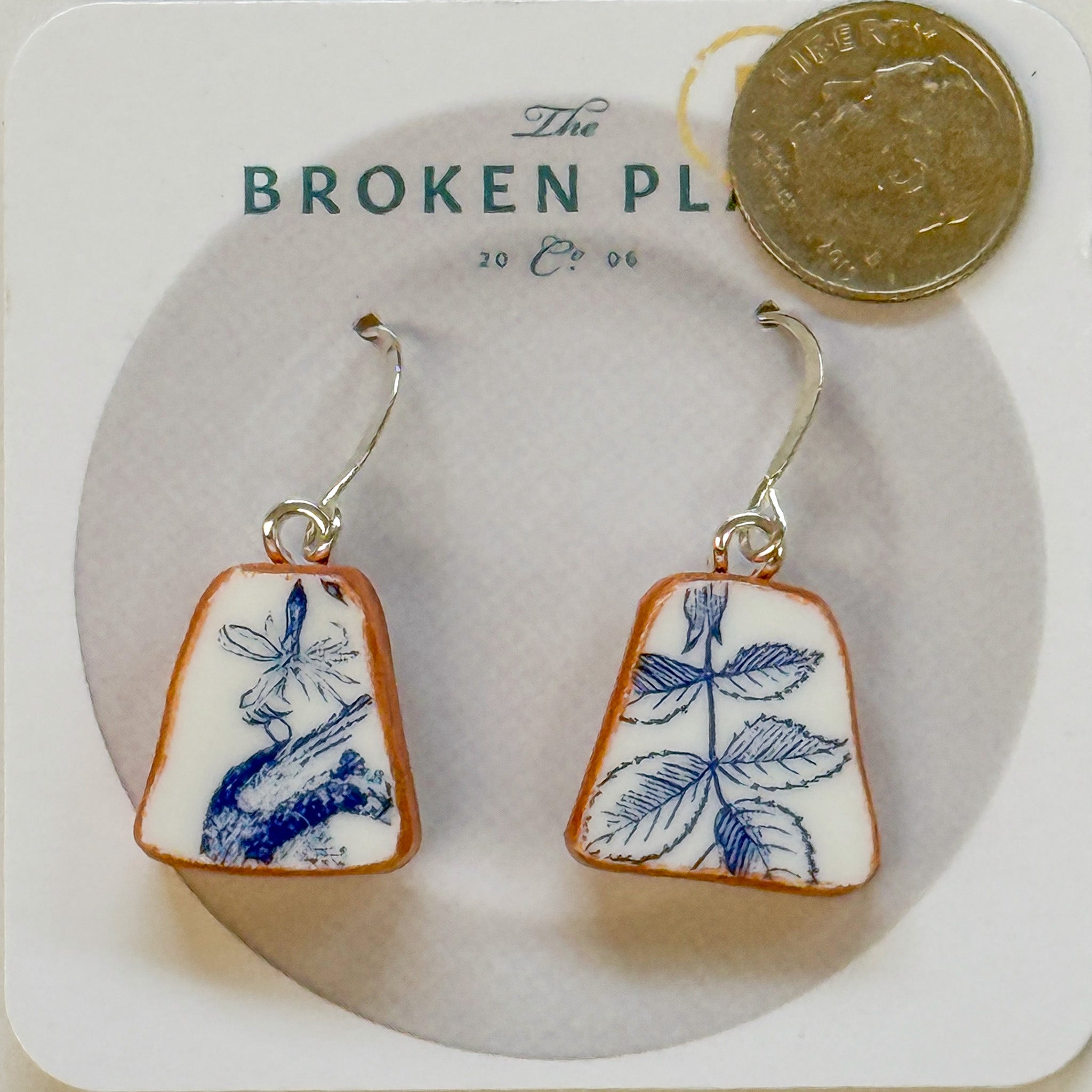 Broken Plate Dangle Earrings