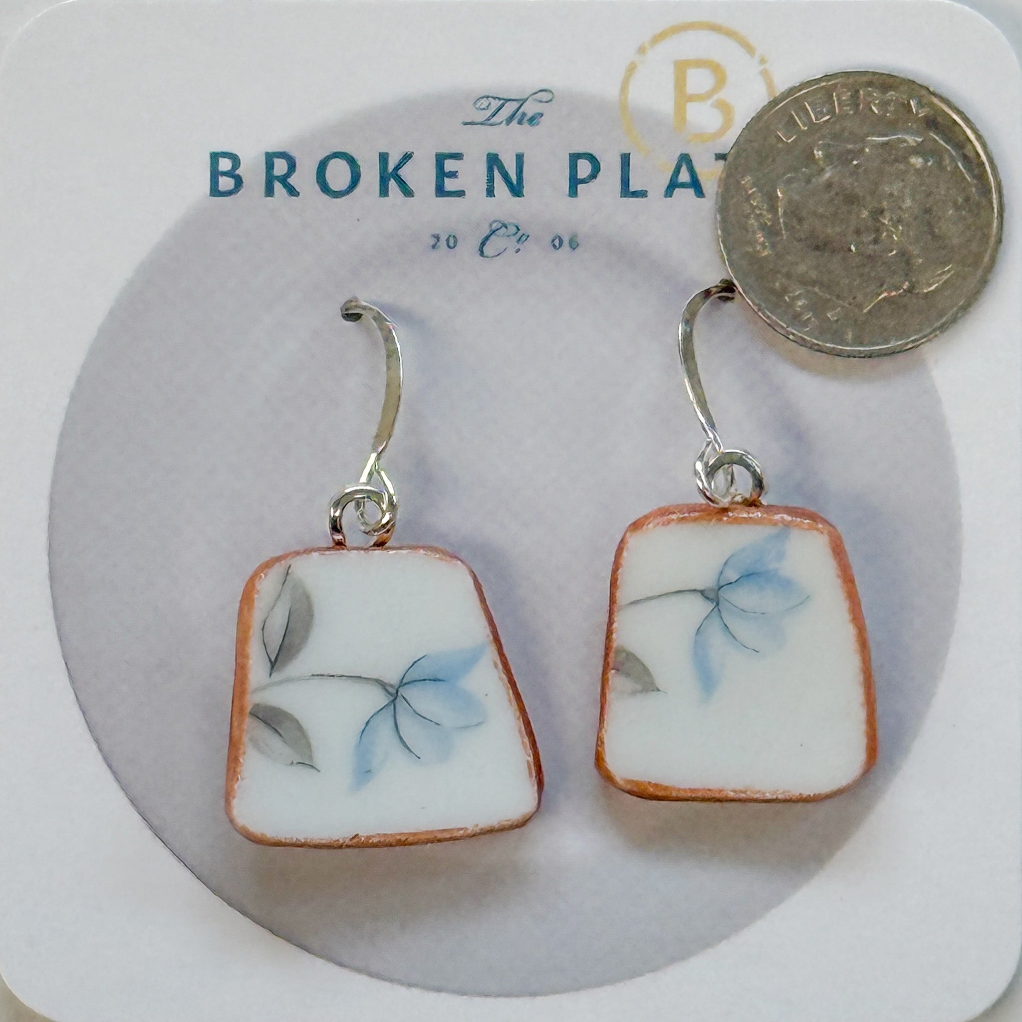Broken Plate Dangle Earrings