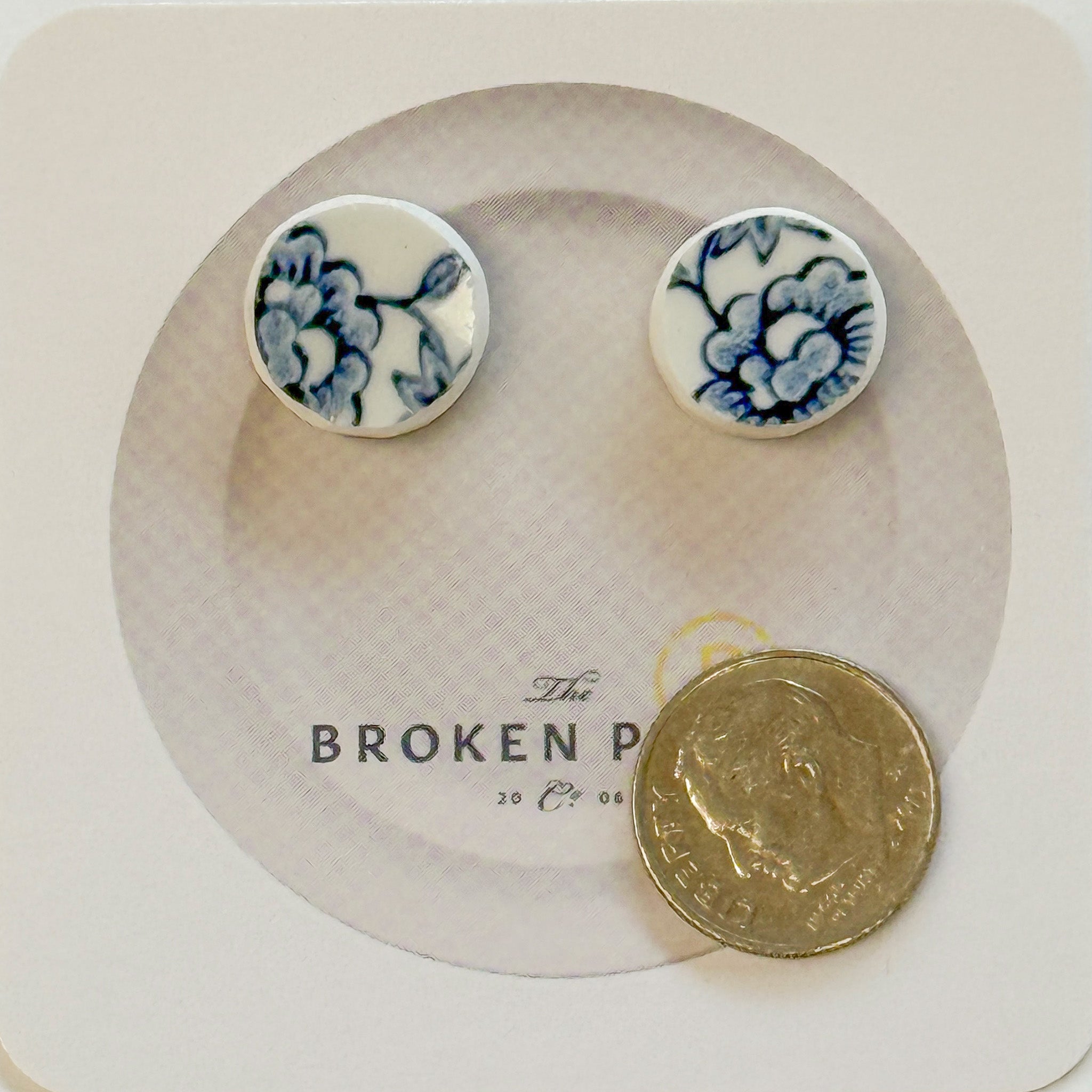 Broken Plate Post Earrings