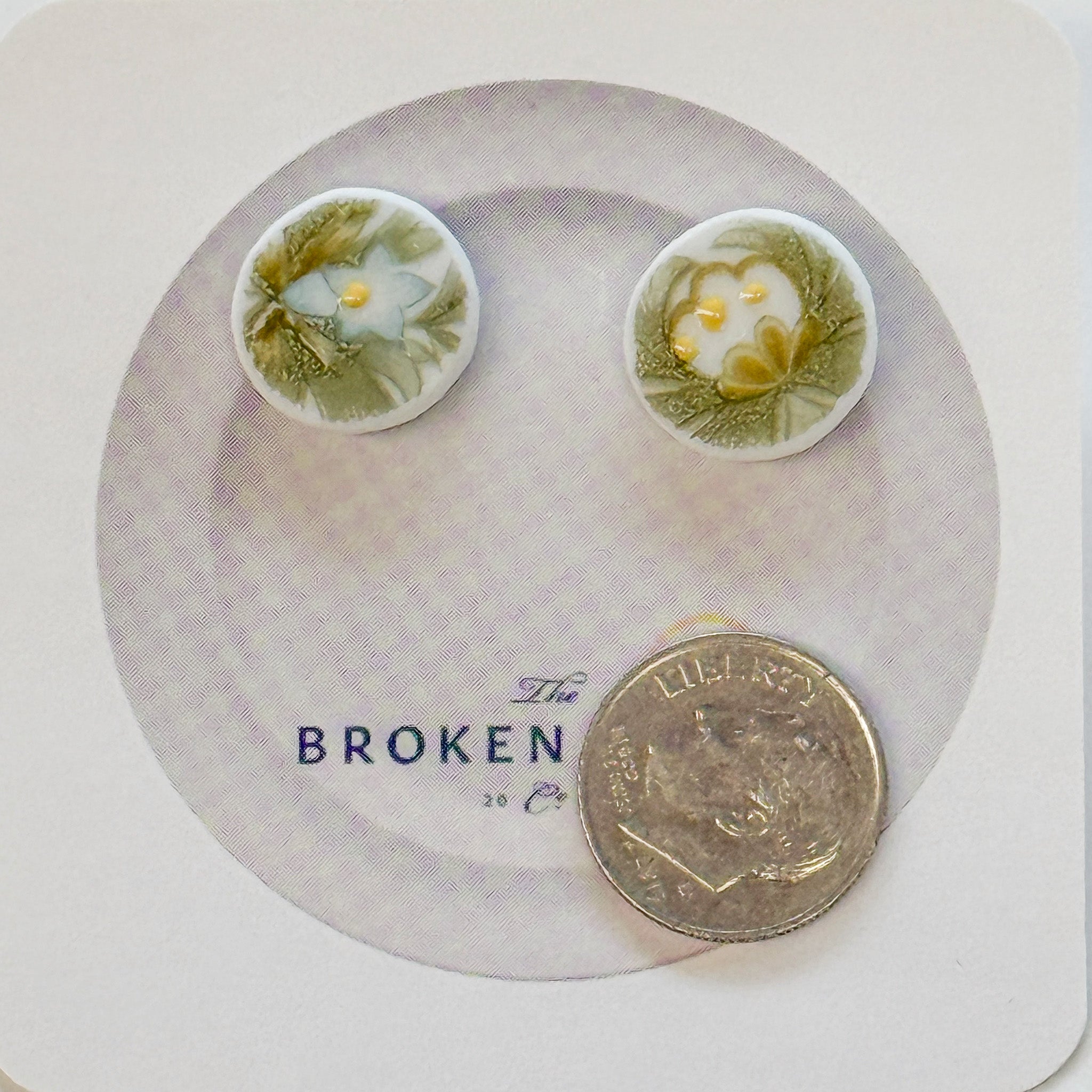 Broken Plate Post Earrings