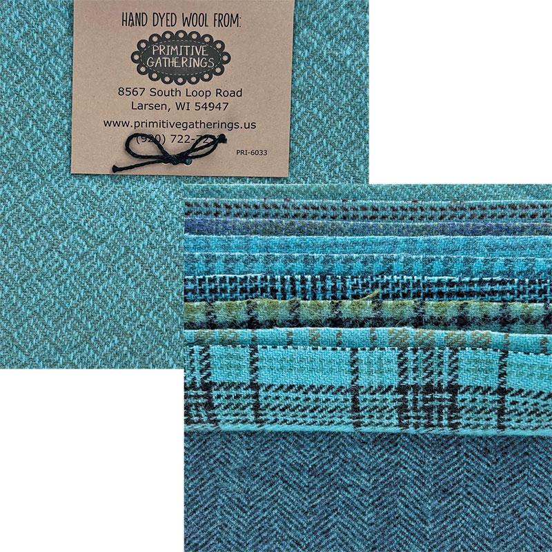 Felted Wool Charms - Caribbean Blue