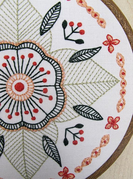 Floral Mandala Embroidery Kit