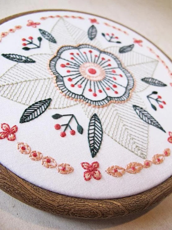 Floral Mandala Embroidery Kit