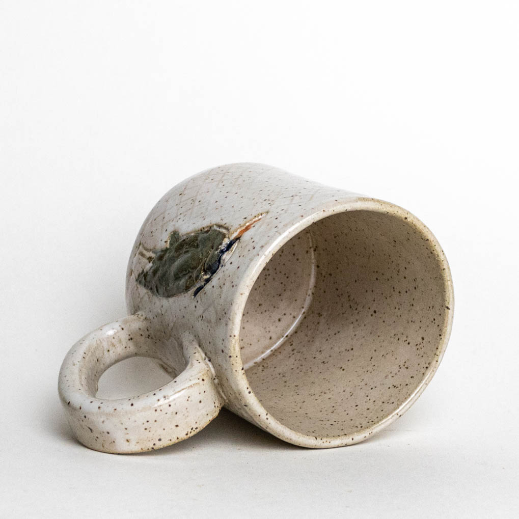 Handmade Ceramic 10oz Mug - Blue Heron