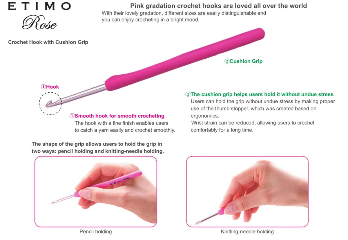 Etimo Rose Crochet Hook by Tulip - Size 6