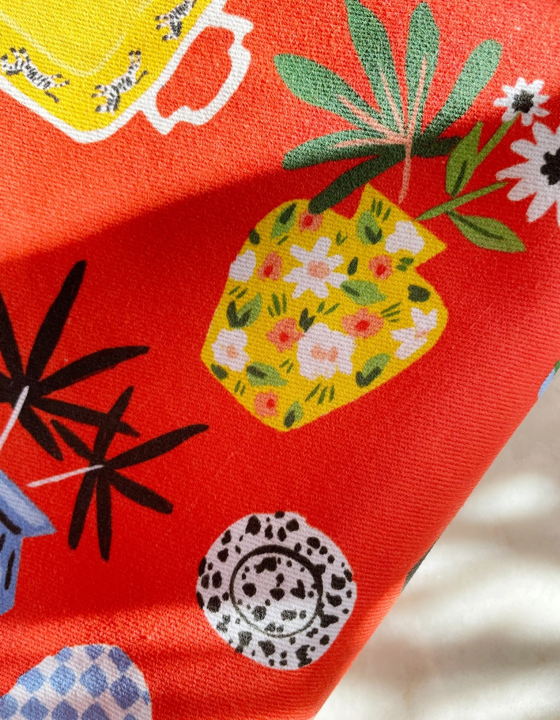 Kitchen Shelf - Embroidered Cotton Tea Towel