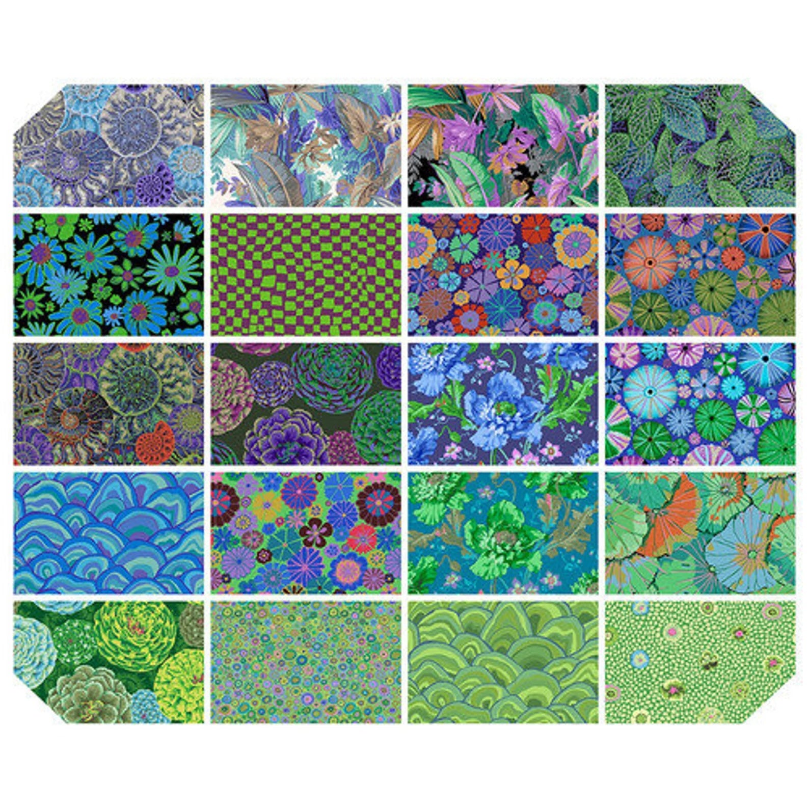 Cool Set of 20 Fat Quarters by Kaffe Fassett