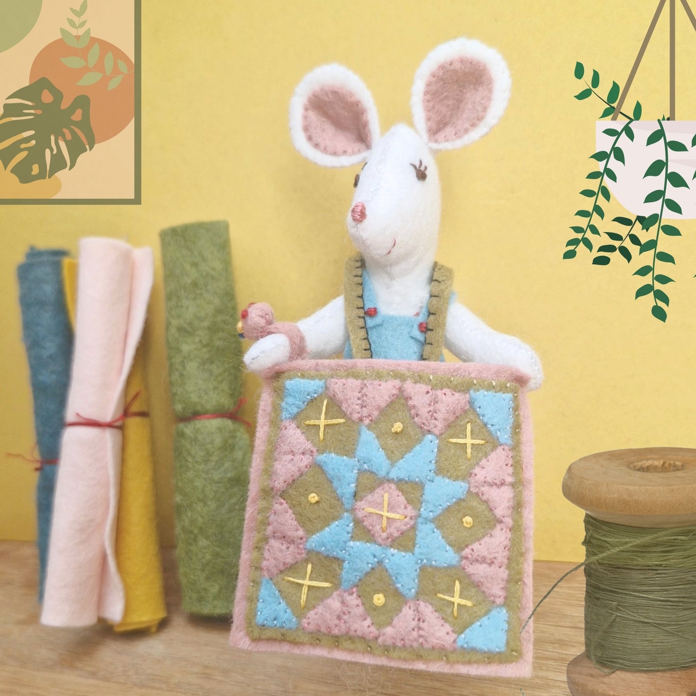 Little Mouse Makes A Quilt Felt Craft Kit
