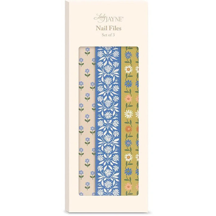 Blue Floral Nail Files