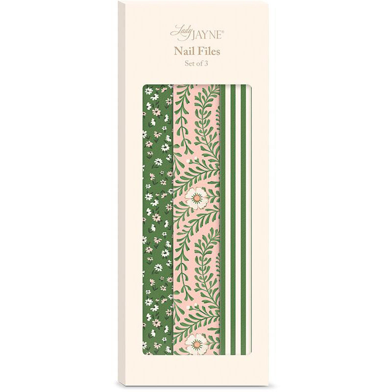Green Floral Nail Files