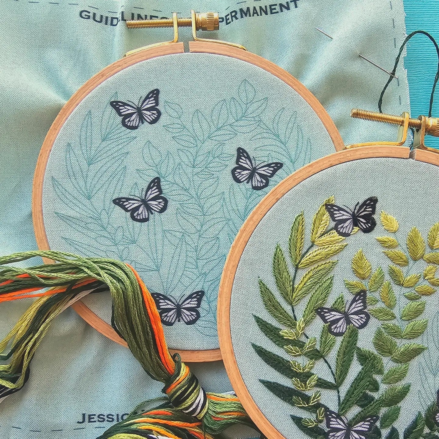 Love Grows Butterfly Hand Embroidery Kit