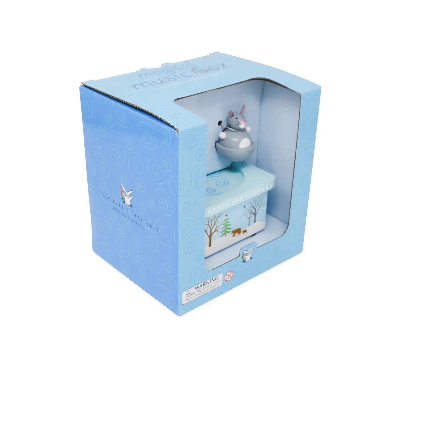 Dancing Fox & Bunny Wooden Music Box