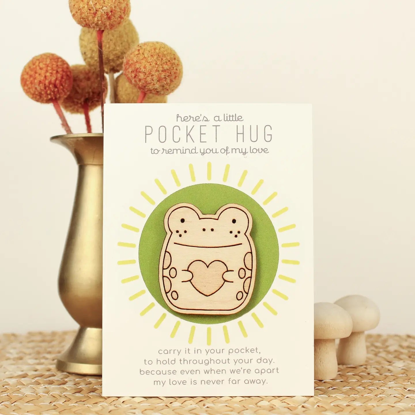 Wood Pocket Hugs (Various Cute Options)