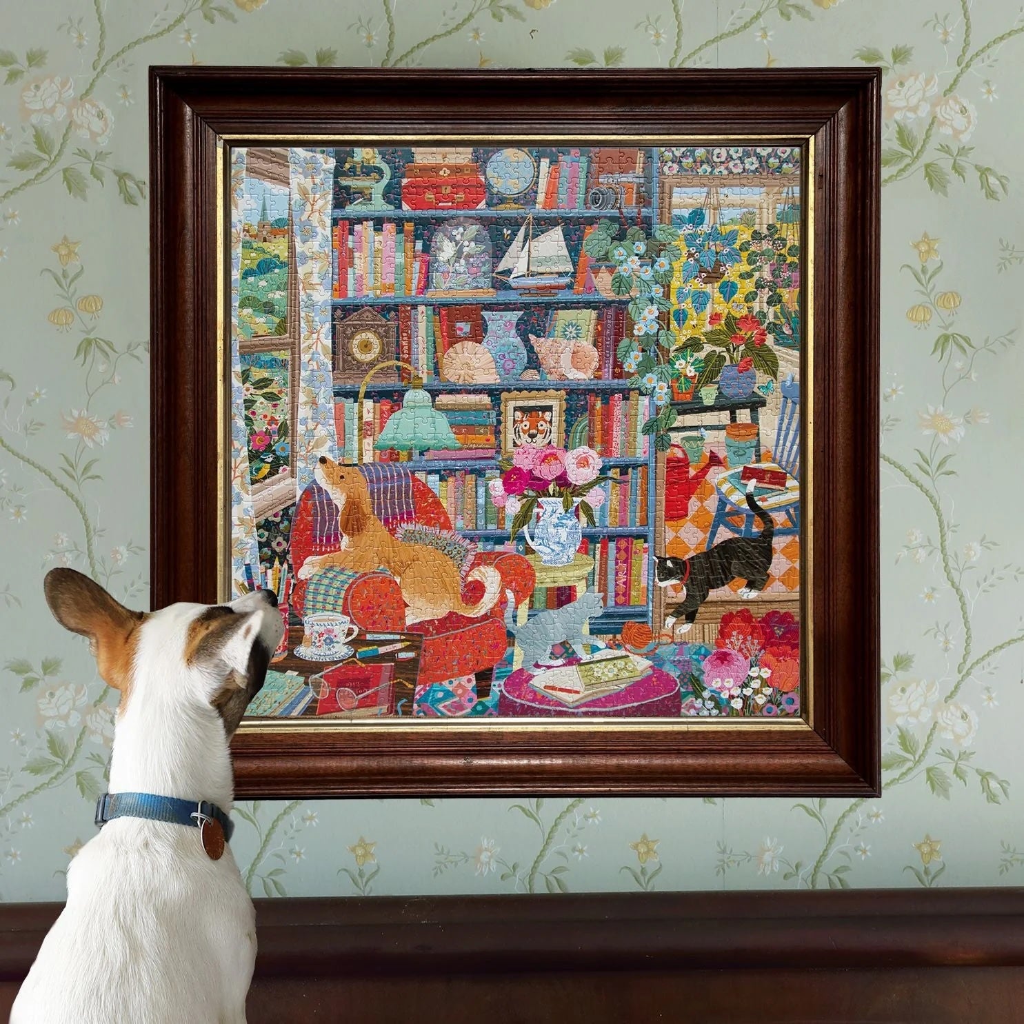 English Cottage Library 1000 Piece Puzzle