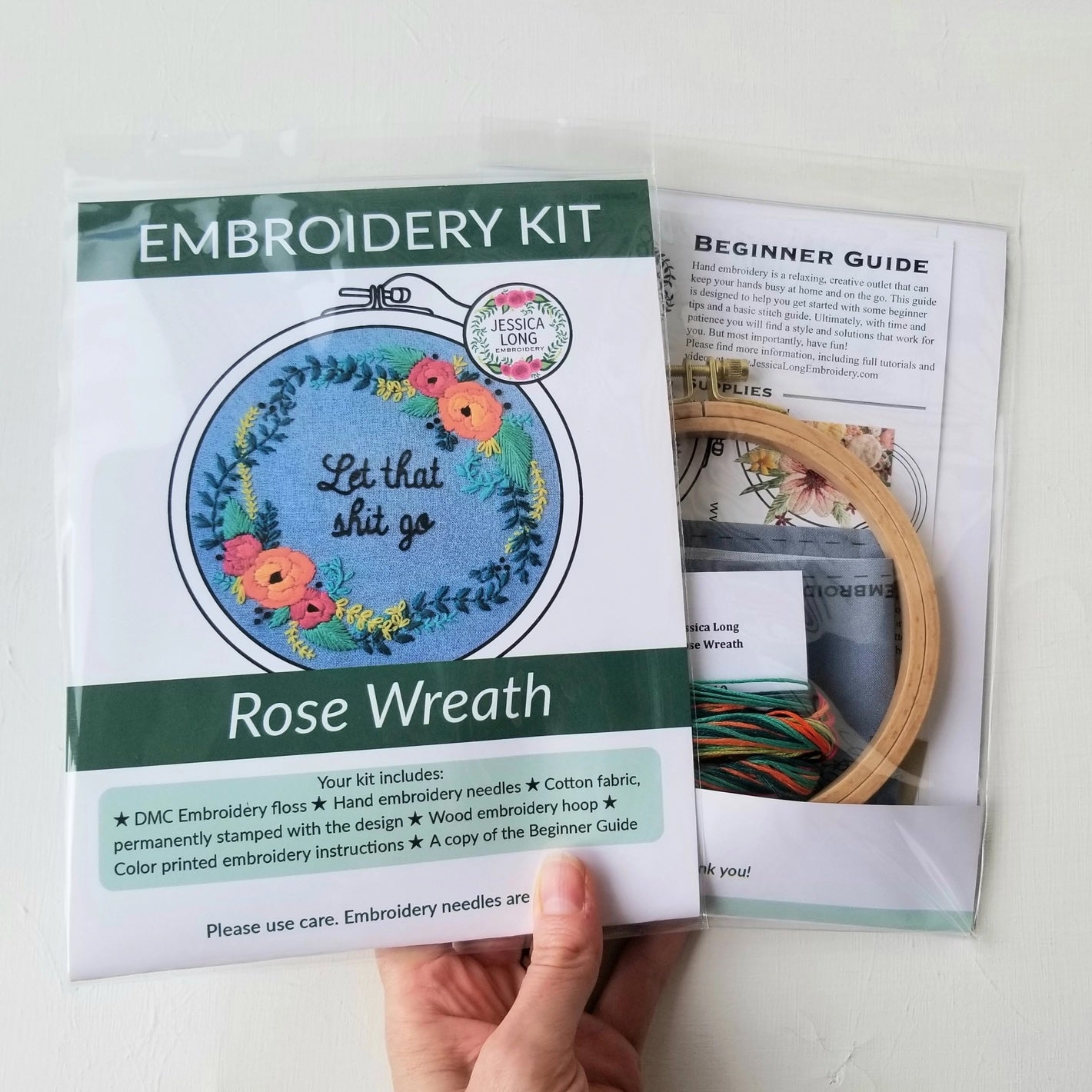 Rose Wreath Embroidery Kit