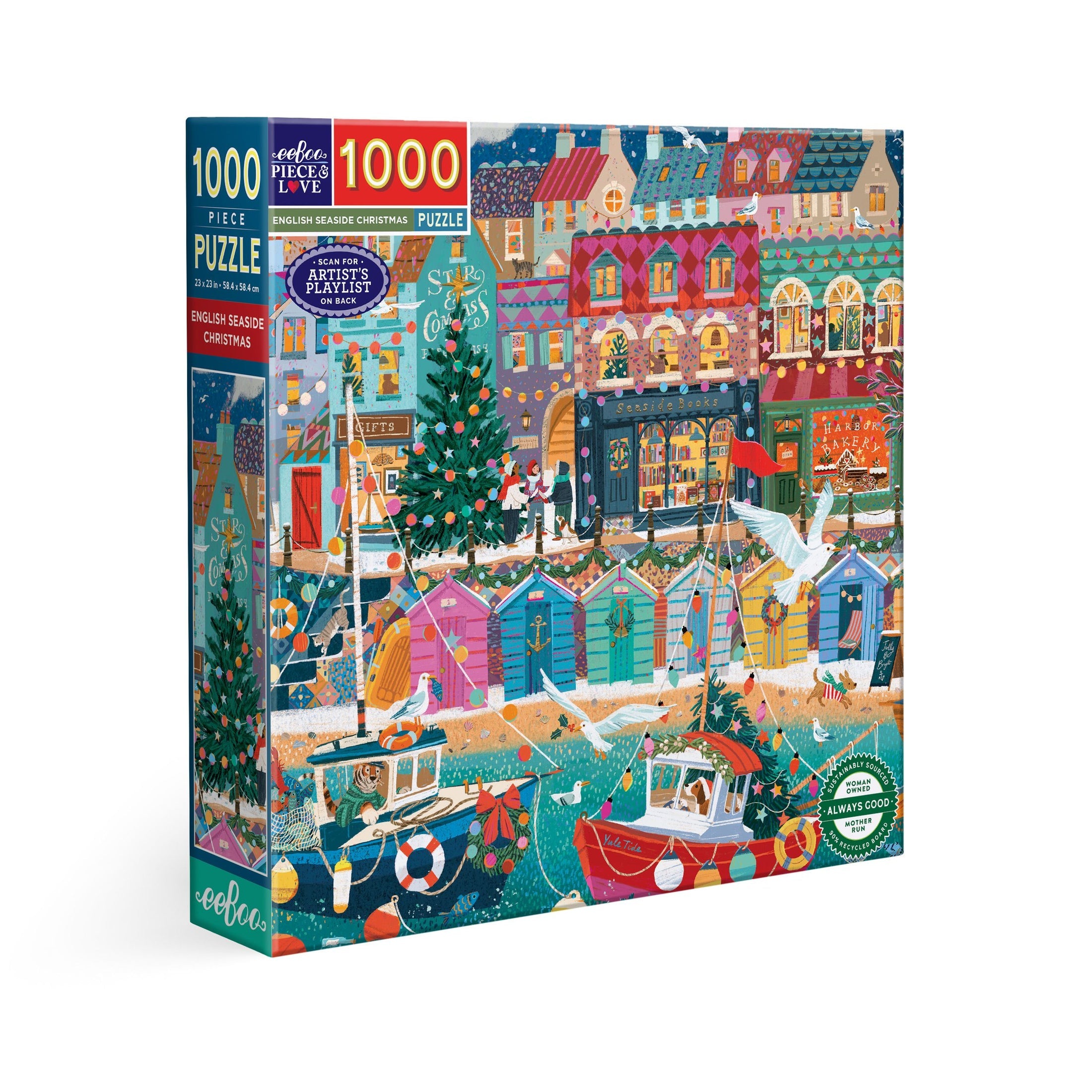 English Seaside Christmas 1000 Piece Puzzle