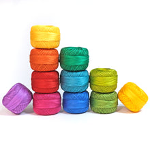 Load image into Gallery viewer, Perle Cotton Rainbow Thread Pack - size 12
