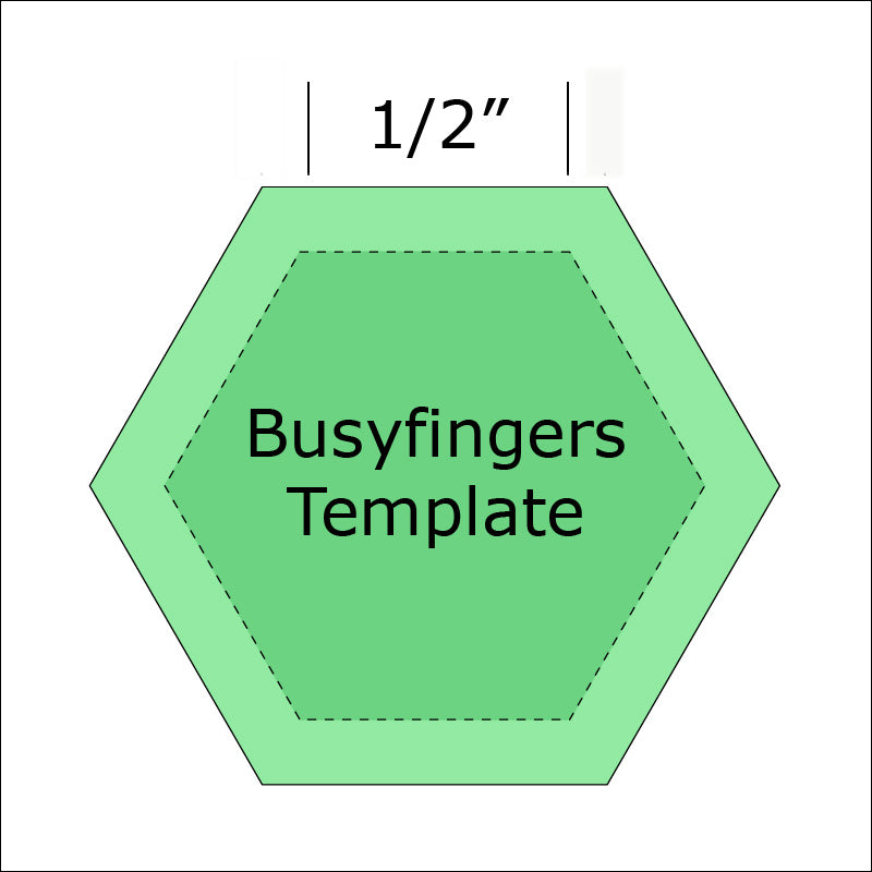 1/2" Hexagon Template from Busyfingers