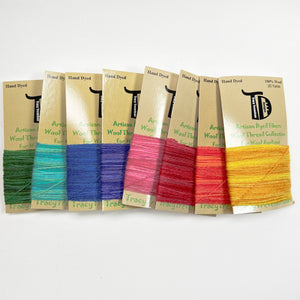 Hand Dyed 100% Wool Thread Rainbow Set