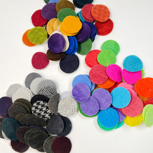 1" Wool Circles (3 Colorway Options)