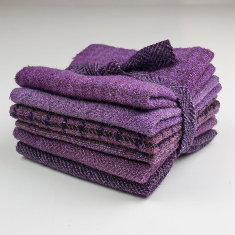 Wool Felt 1 yard cut - Eggplant - purple wool blend felt