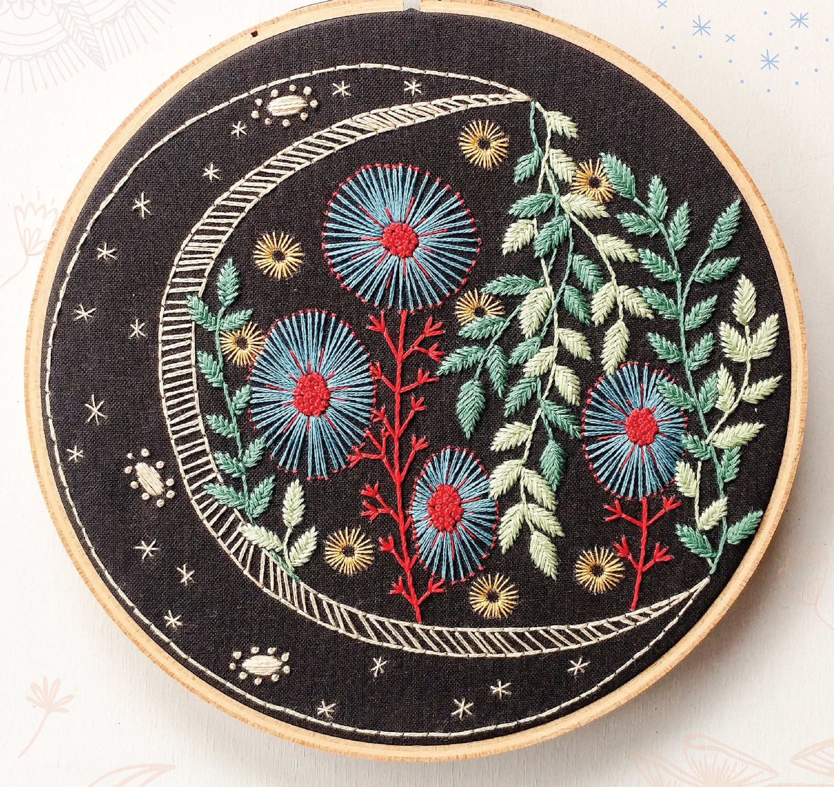 Night Garden Embroidery Kit
