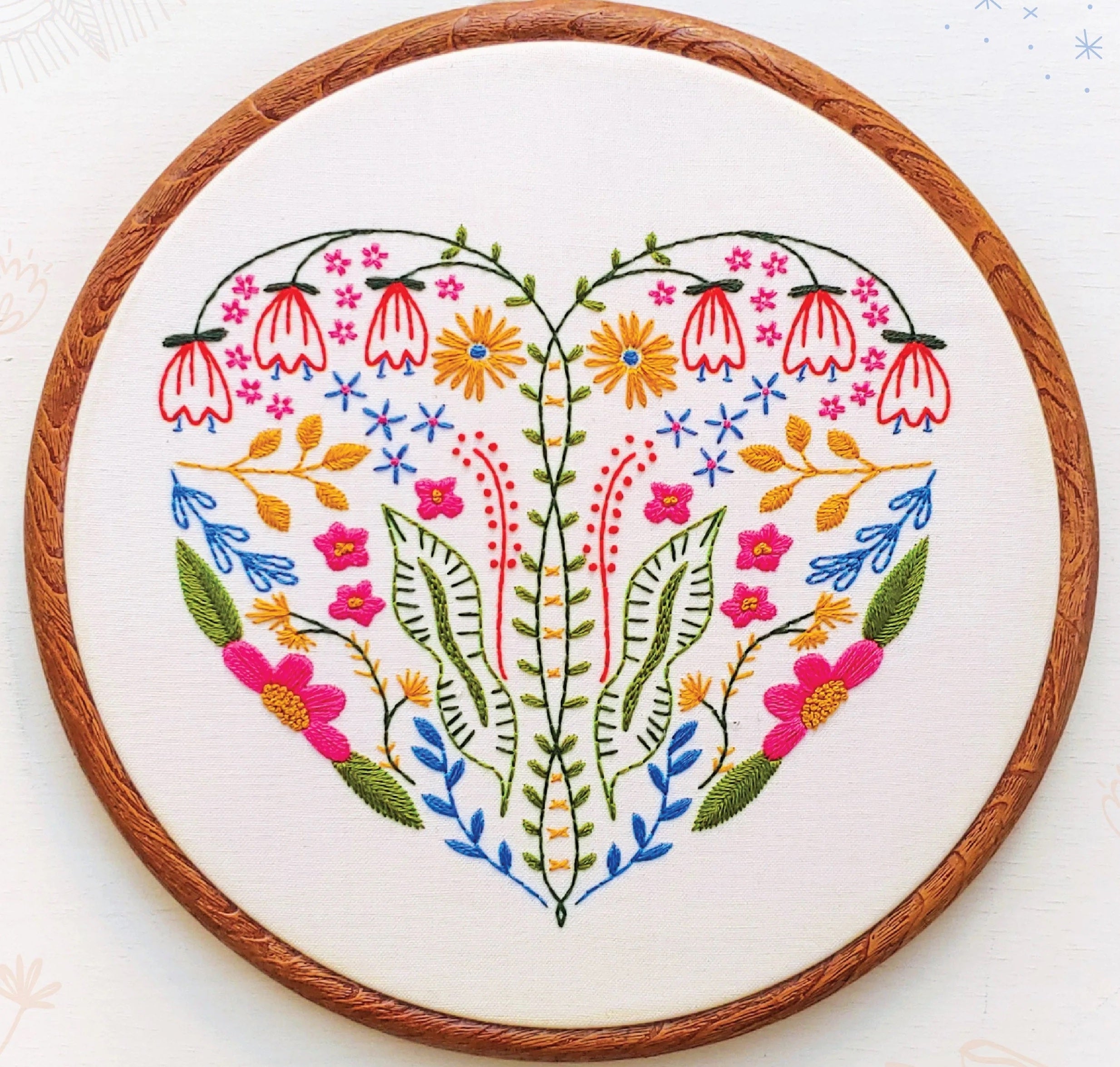 Heart embroidery store