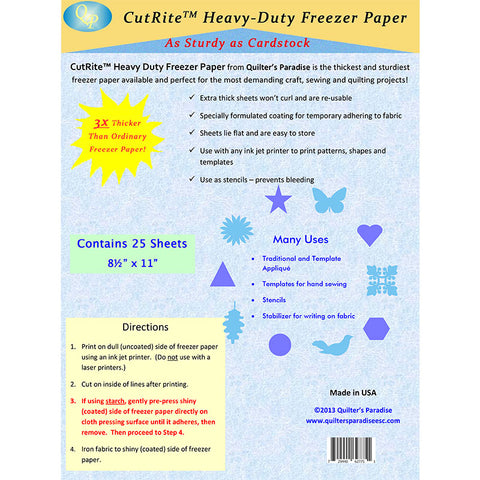 CutRite Heavy Duty Freezer Paper for Appliqué