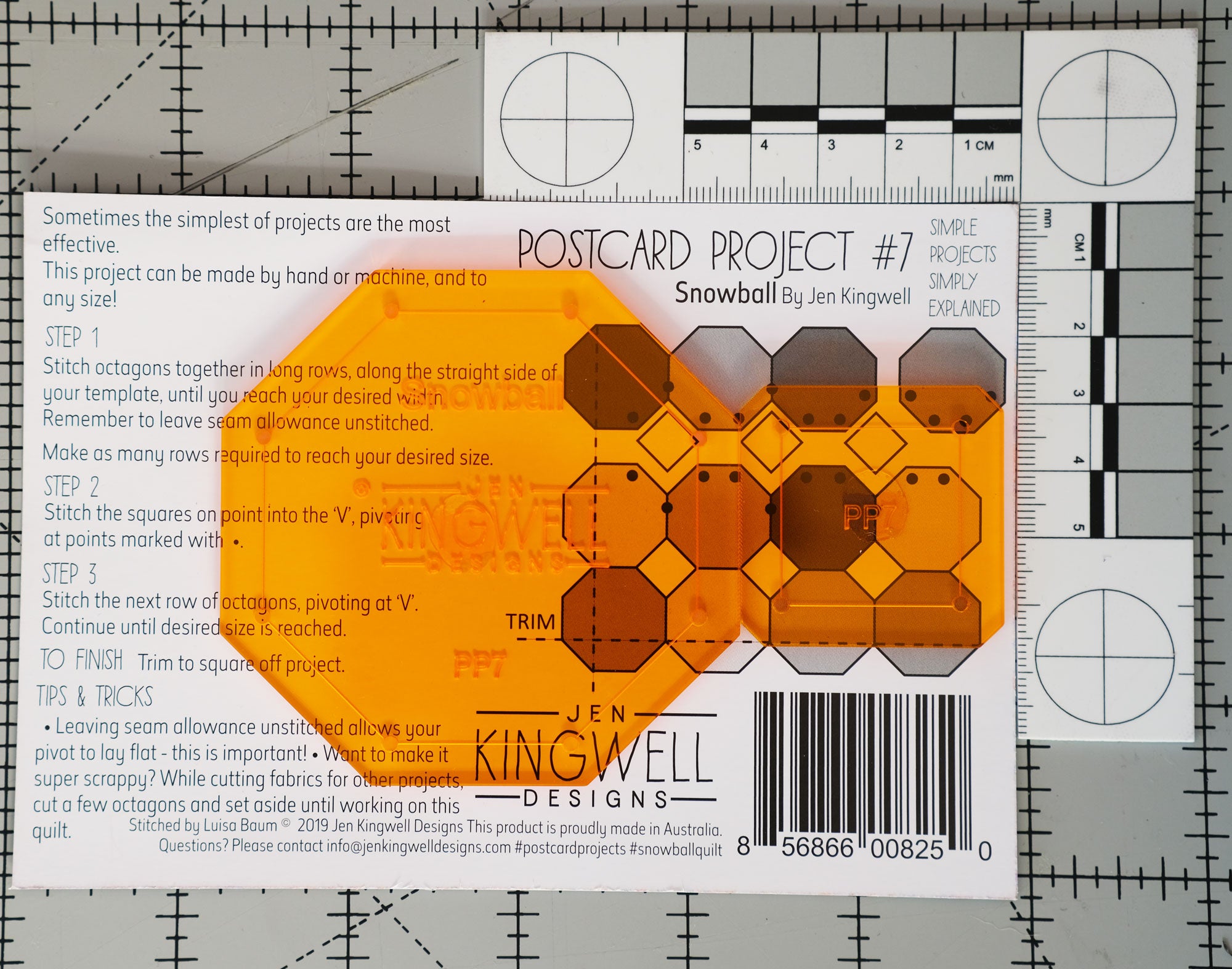 Postcard Project #07: Snowball from Jen Kingwell Designs