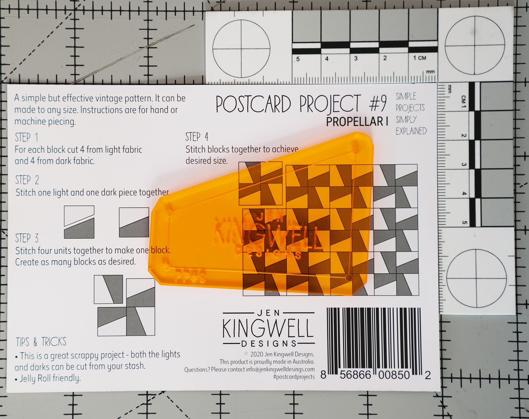 Postcard Project #09: Propeller from Jen Kingwell Designs