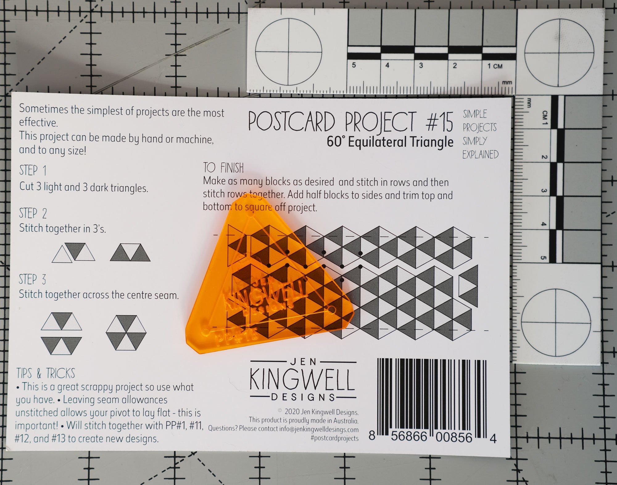 Postcard Project #15: 60 Degree Triangle from Jen Kingwell Designs