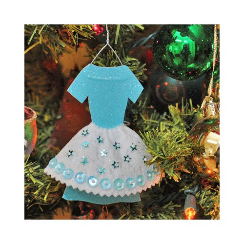 Glitter Dress Ornament Free Digital Download