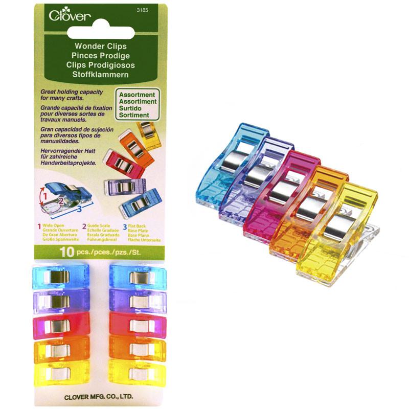 Wonder Clips by Clover in Rainbow Colors - Pack of 10